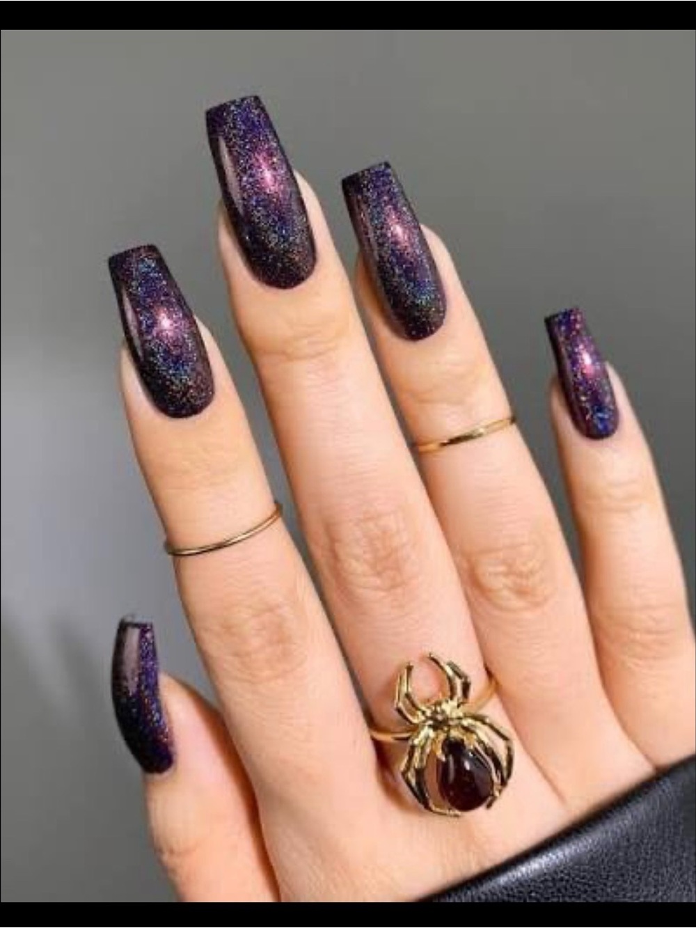 🌕Mooncat blood moon holographic polish